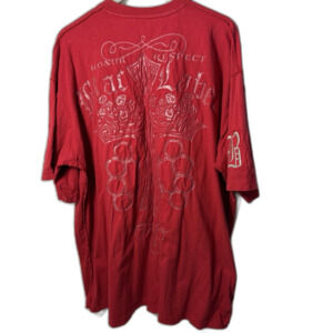 Vintage Graphic Design Blac Label Honor Respect Brass Knuckles T-Shirt Red 4XL